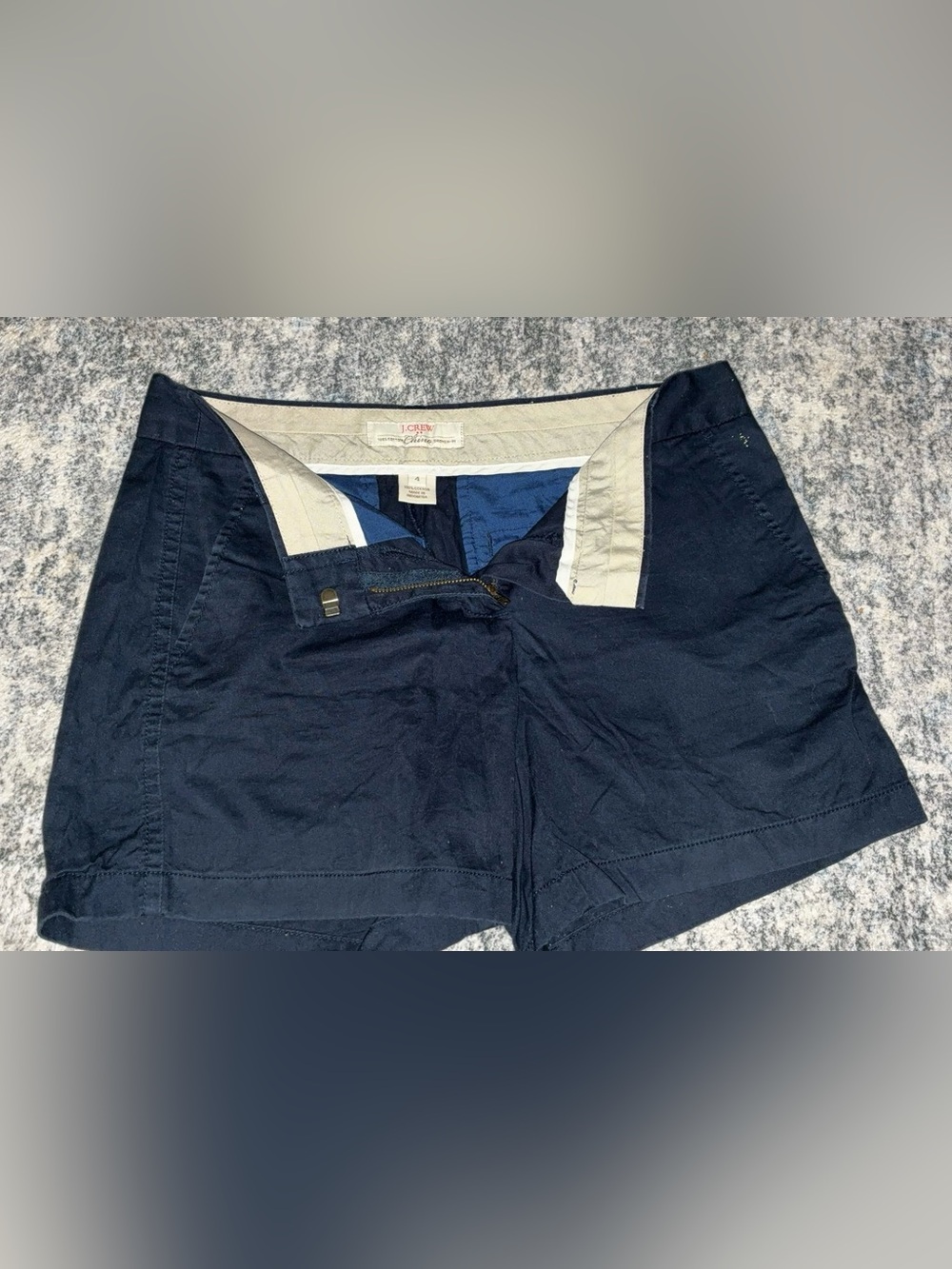 J. Crew Navy Cotton Chino Shorts